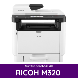 RICOH M320 multifuncional impressora preto e branco, aluguel de impressoras, locação de impressora e outsourcing de impressão, Kaprinter, locar e alugar impressora