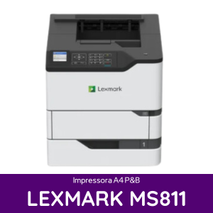 LEXMARK MS 811 multifuncional impressora preto e branco, aluguel de impressoras, locação de impressora e outsourcing de impressão, Kaprinter, locar e alugar impressora